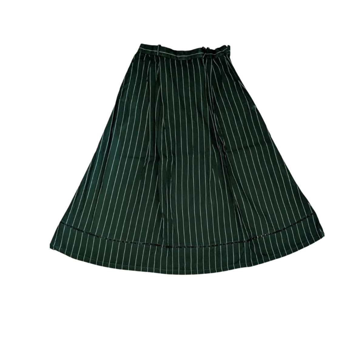 Forest Pinstripes Midi Skirt