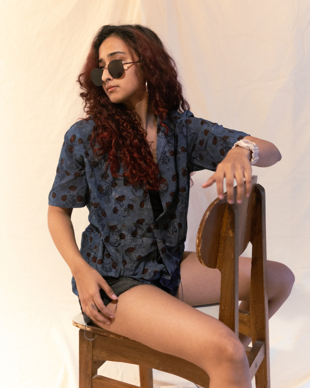Indigo Bloom shirt