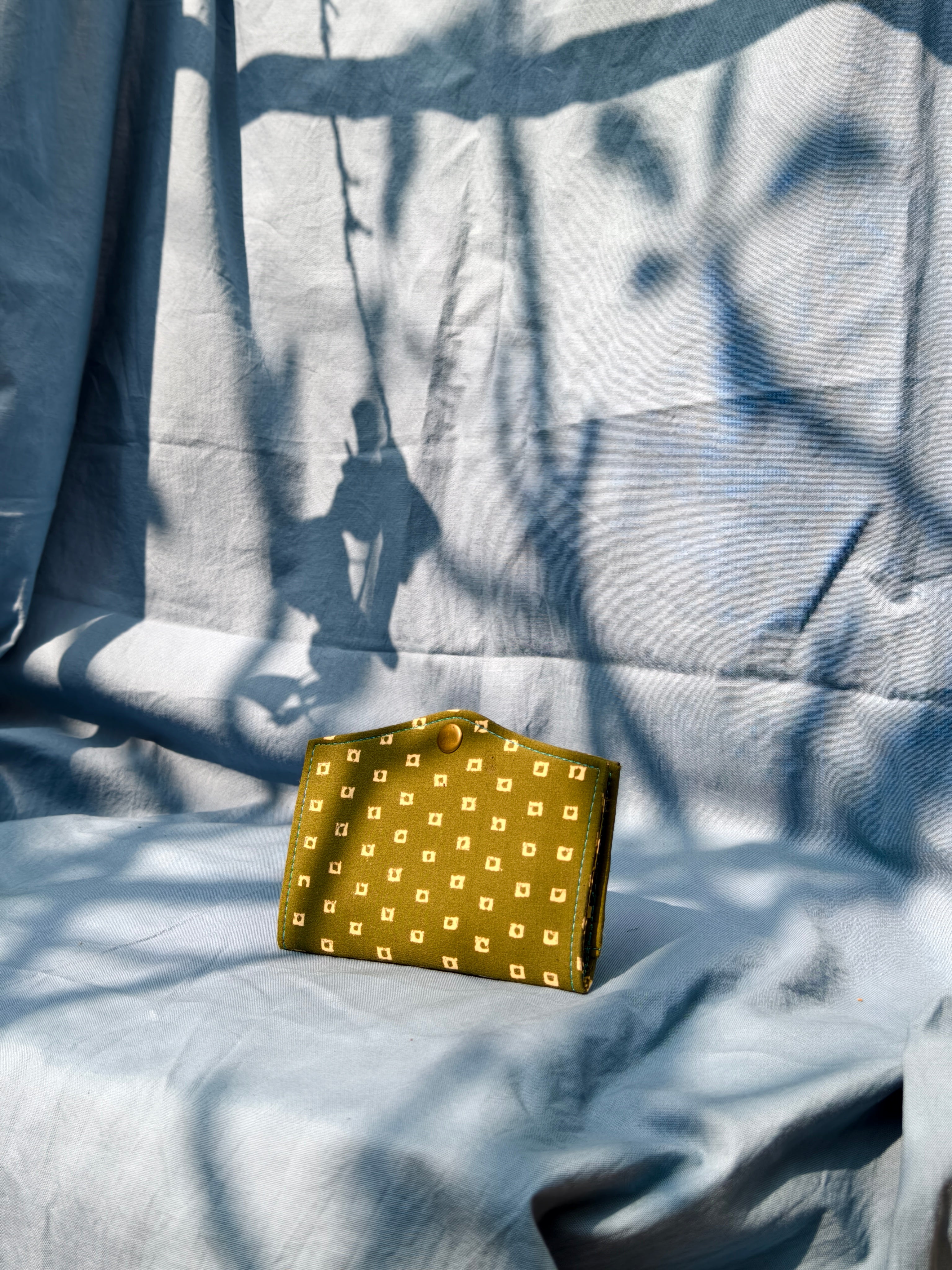 Green square Battua wallet