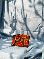 Black Red floral battua wallet