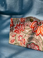 Grey floral Battua wallet
