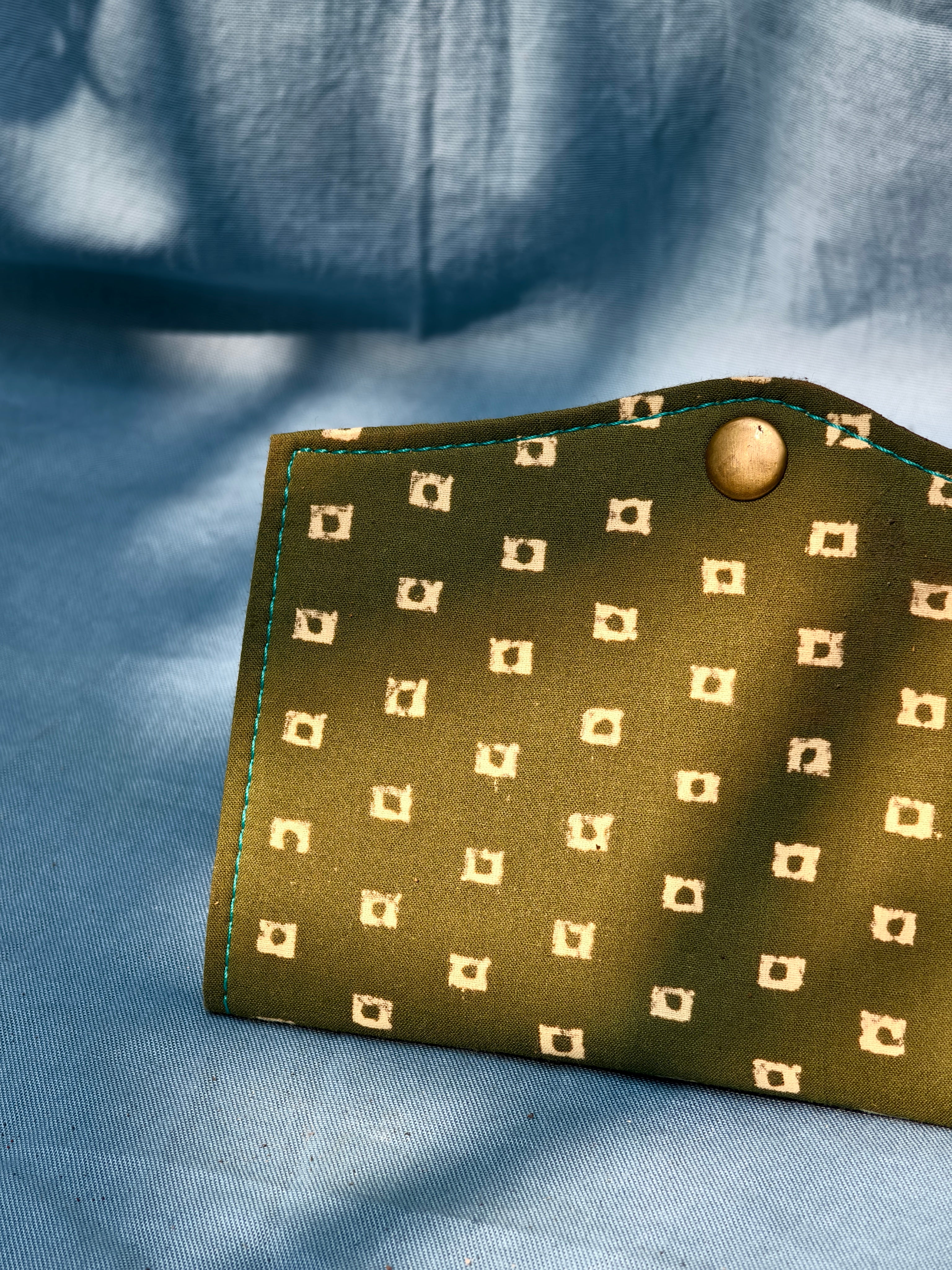 Green square Battua wallet