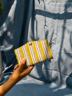 Lime green striped battua