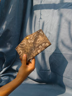 Grey Paisley Battua Wallet