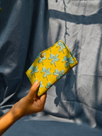 Lime Green floral battua wallet