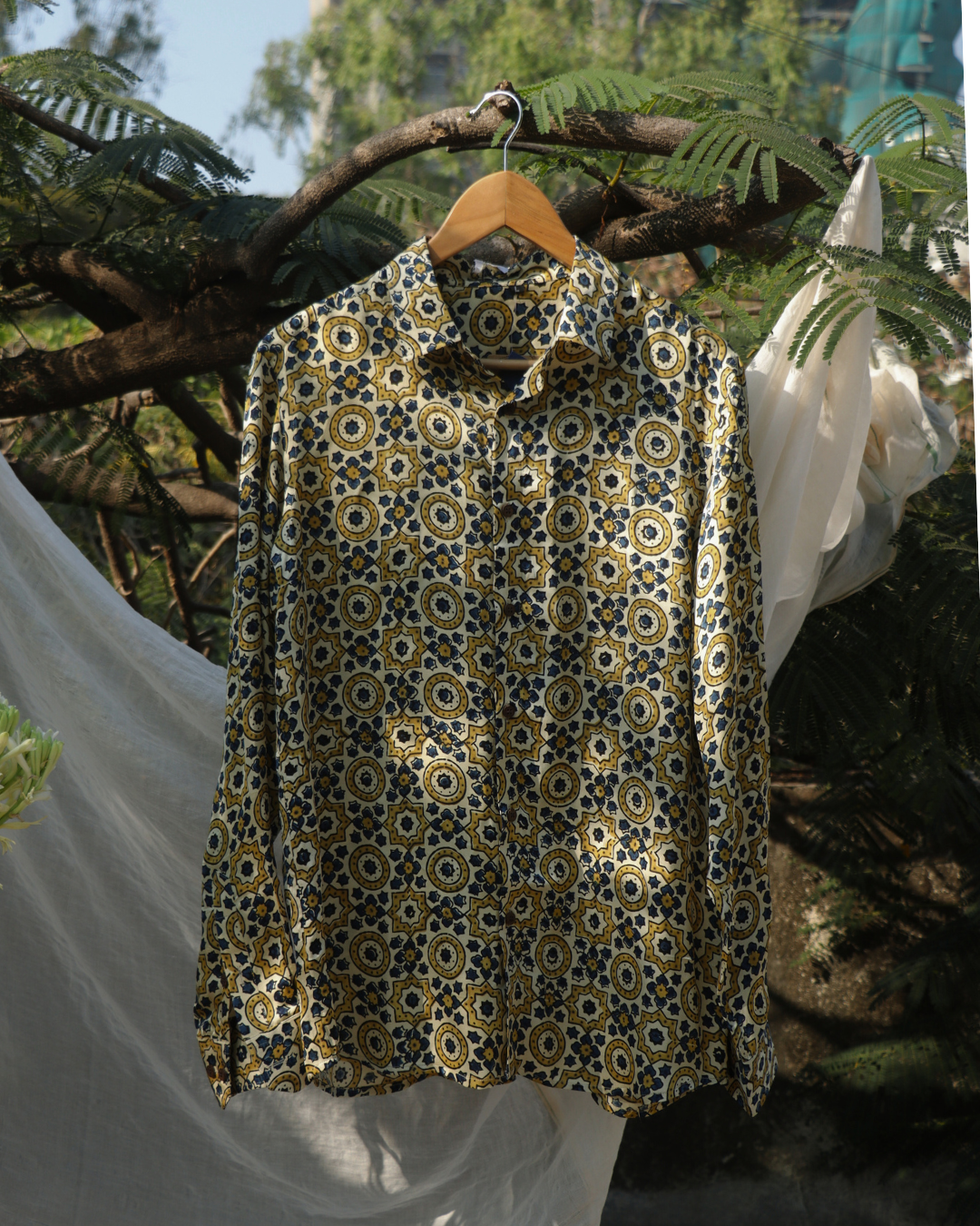 Classic Cream Ajrak Shirt