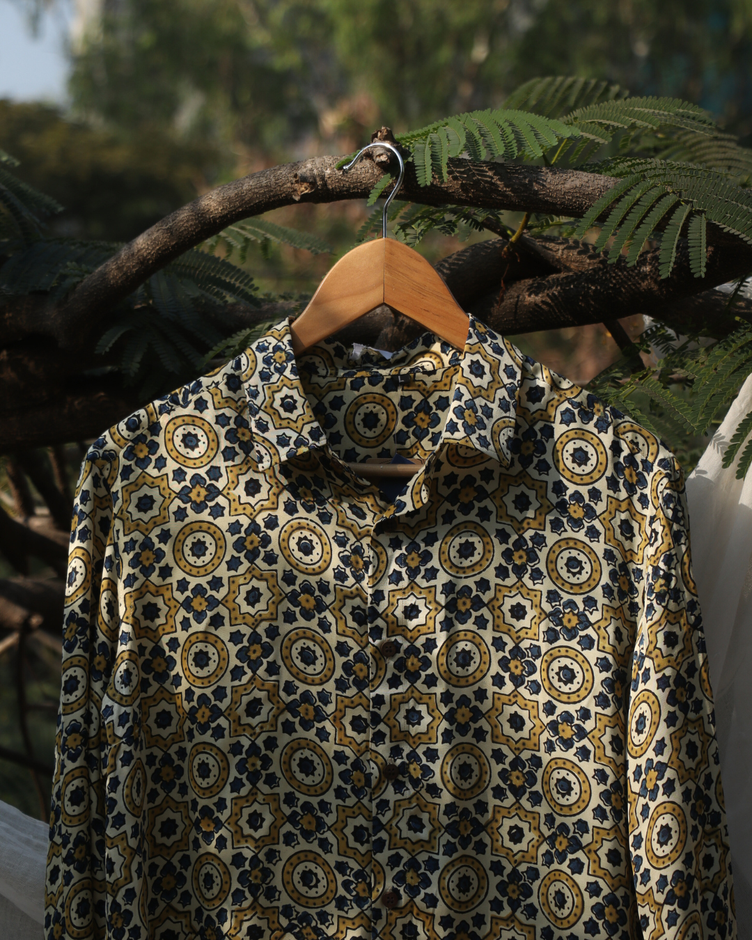 Classic Cream Ajrak Shirt